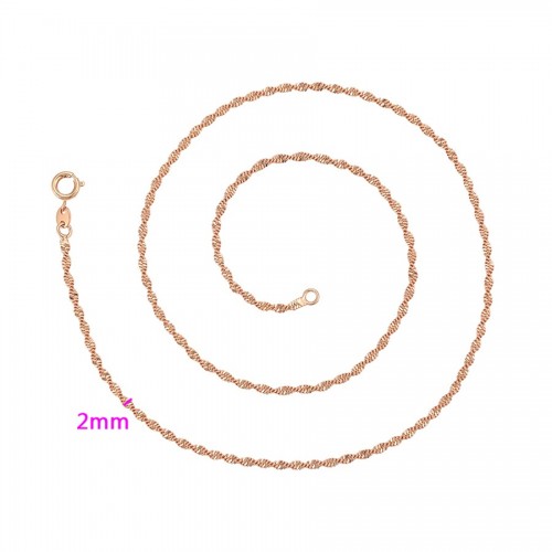 Smalka ķēdīte, 18K zelta pārklājums, garums 60 cm